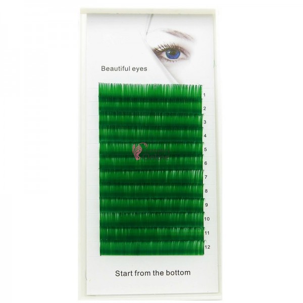 Gene false fir cu fir Beautiful Eyes BE042 Verde color D/0.10 de 12mm